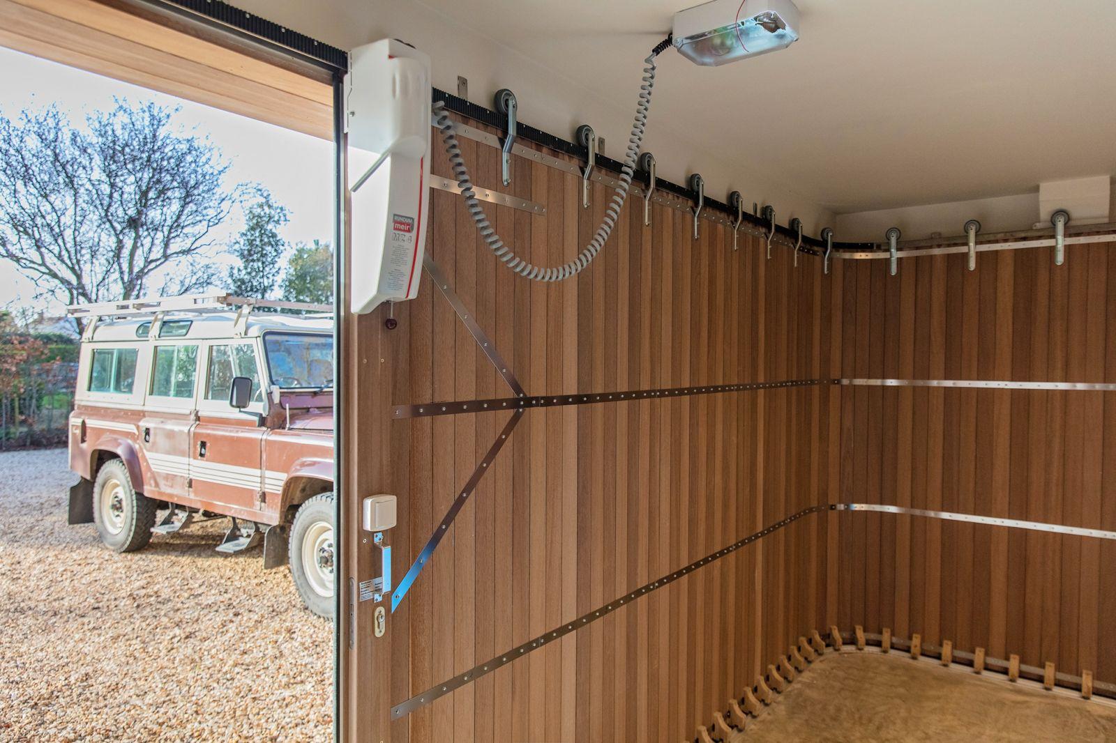 Curved Sliding Timber Garage Door 